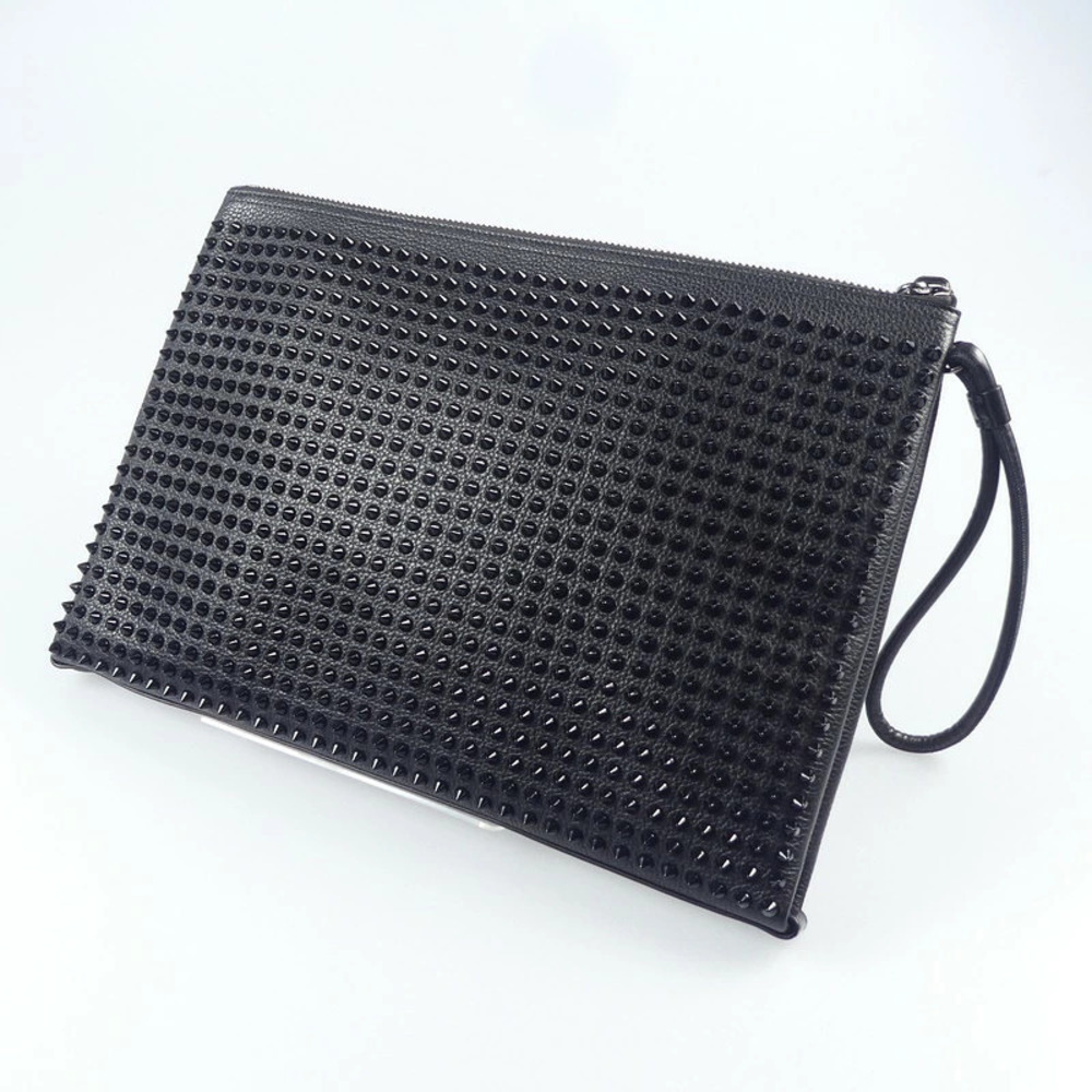 Christian Louboutin KALOUPOUCH CALF EMPIRE SPIKES Clutch Bag Black